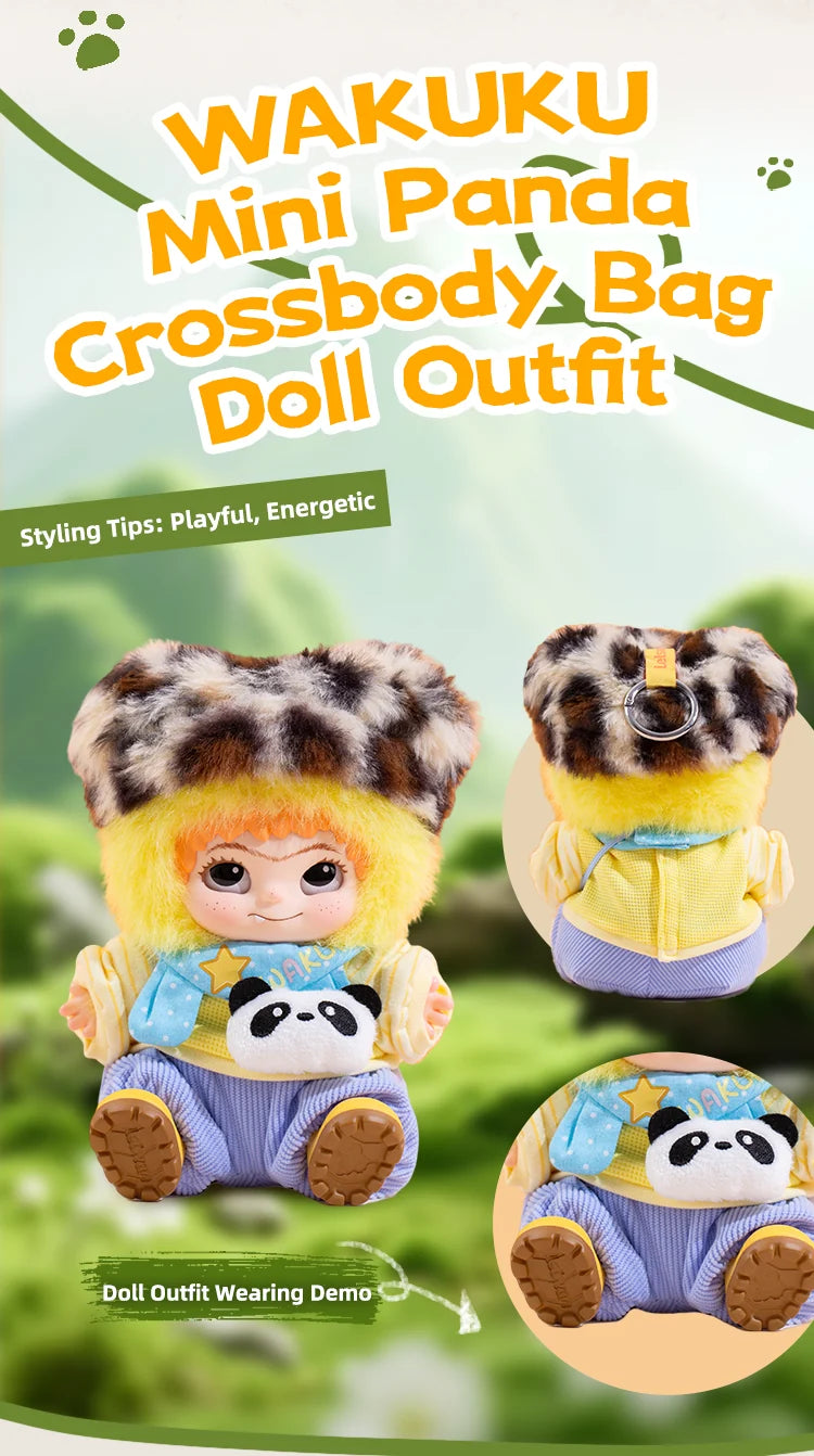 HereToy: WAKUKU Panda Hanging Bag Style – Doll Outfit