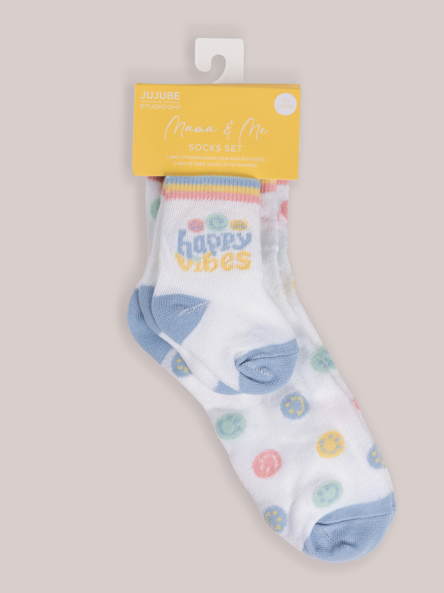 Mama & Me Matching Socks Set - Happy Baby Vibes