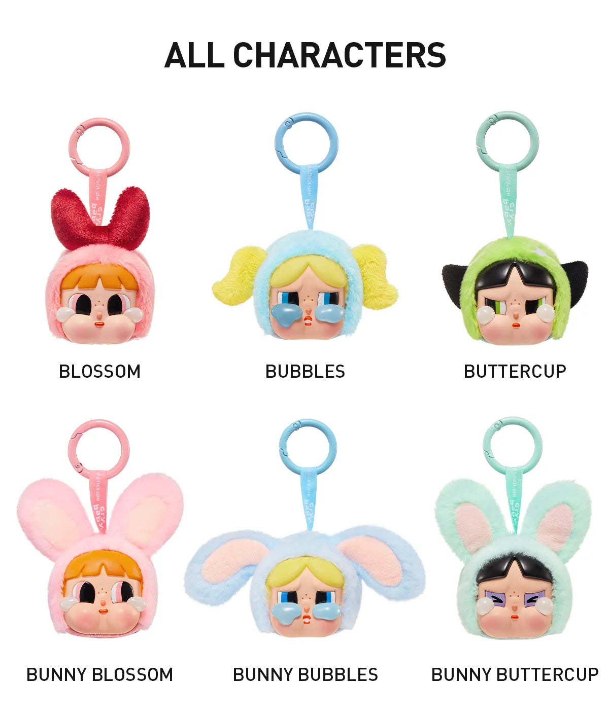 POP MART: CRYBABY x Powerpuff Girls Vinyl Face Plush Series - 1 Blind Box