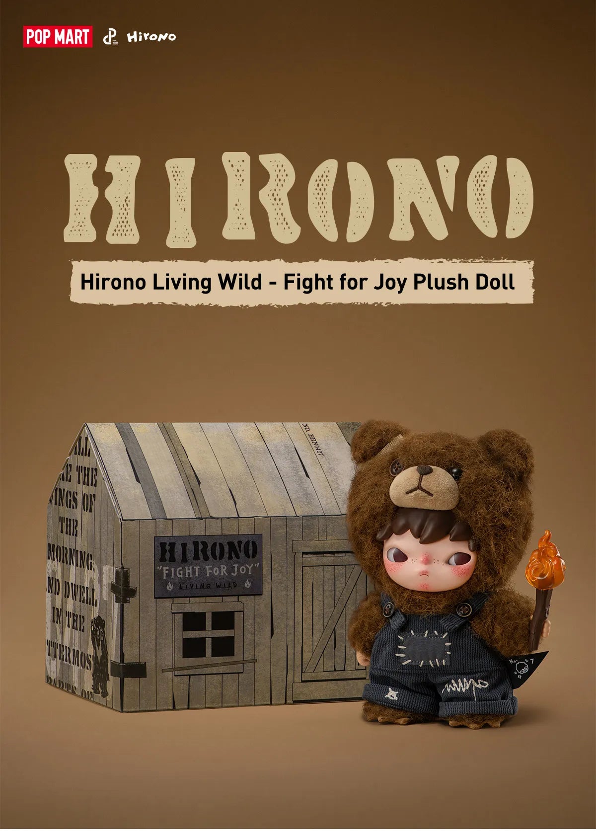 POP MART: Hirono Living Wild-Fight for Joy Plush Doll