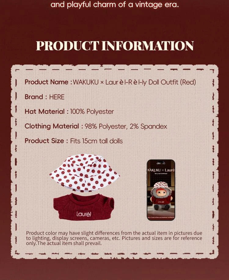 HereToy: WAKUKU x Laurèl Rèl ly Doll Outfit (Red ver.)