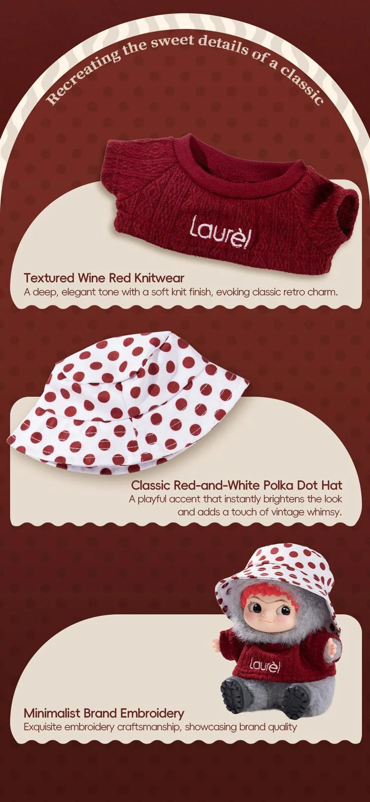 HereToy: WAKUKU x Laurèl Rèl ly Doll Outfit (Red ver.)