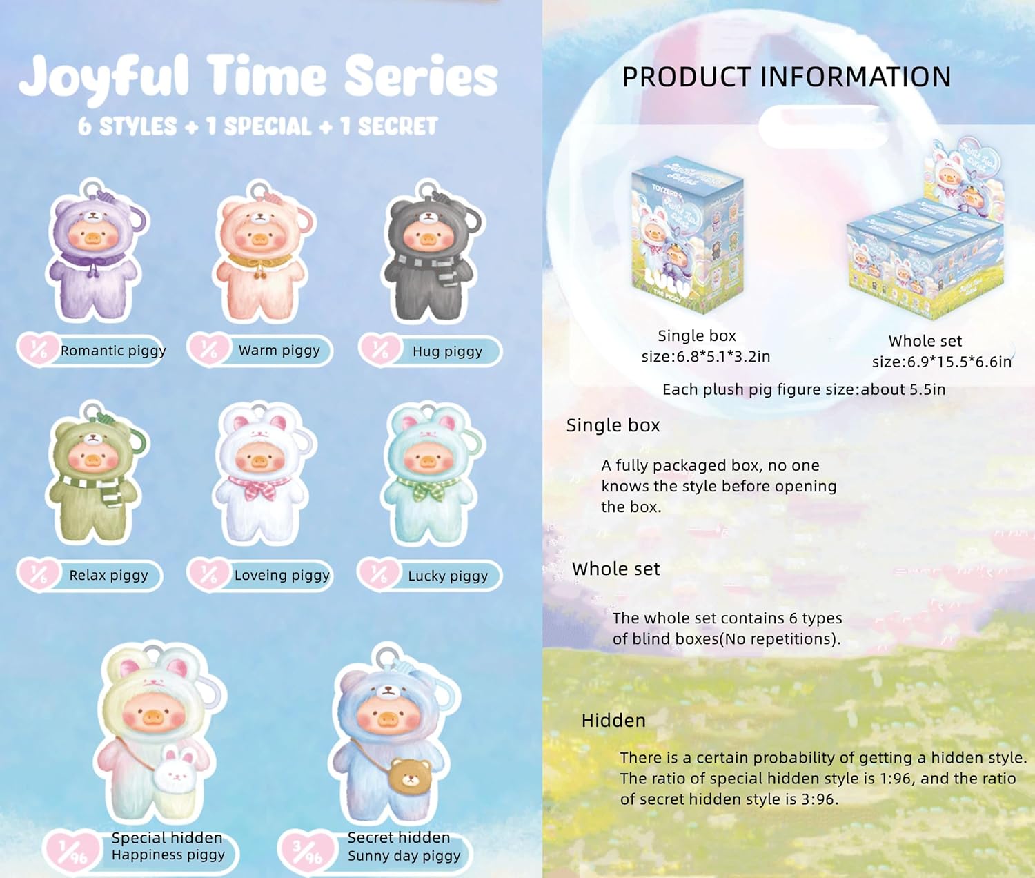 TOYZEROPLUS: LuLu The Piggy Joyful Time Series - 1 Blind Box