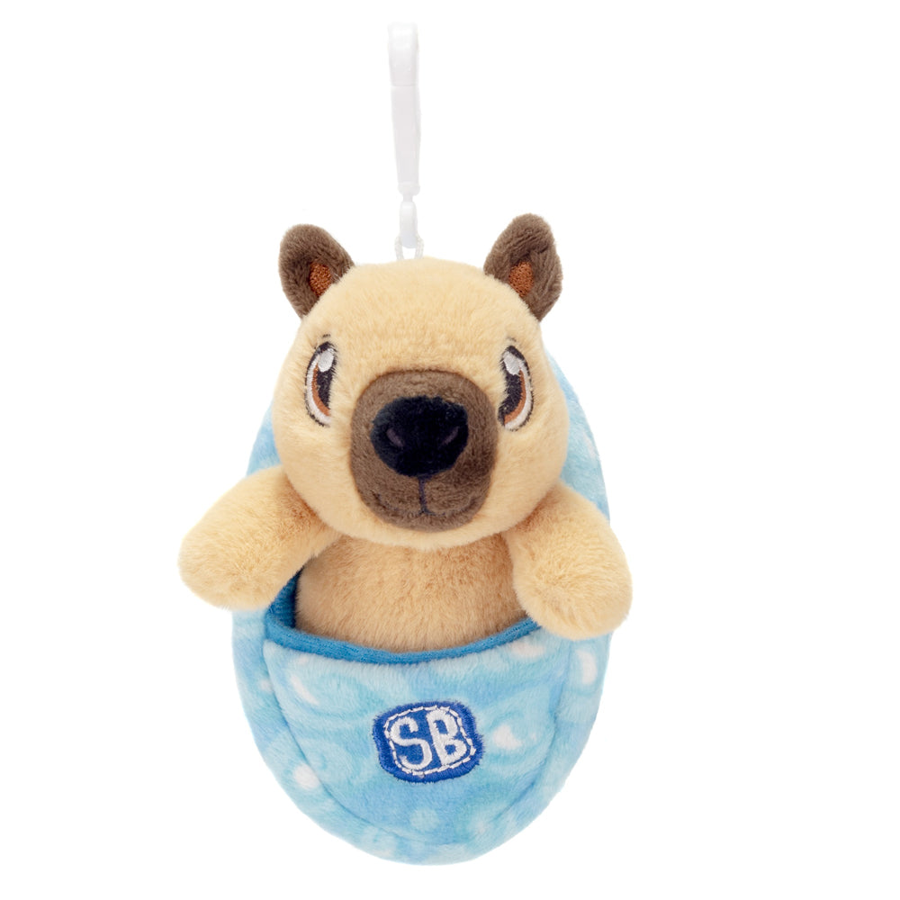 Fiesta: Swaddle Babies - 4.5 inch Cuddle Capybara in Sling Keychain