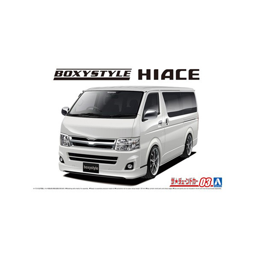 Aoshima: 1/24 Boxystyle TRH200V Toyota Hiace GL'10 Scale Model Kit #03 Aoshima: 1/24 Boxystyle TRH200V Toyota Hiace GL'10 Scale Model Kit #03