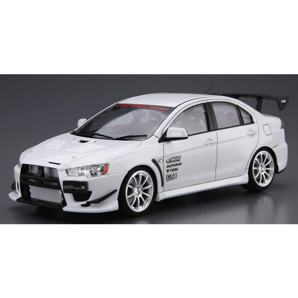 Aoshima: 1/24 C-West CZ4A Lancer Evolution X '07 (Mitsubishi) Scale Model Kit #19
