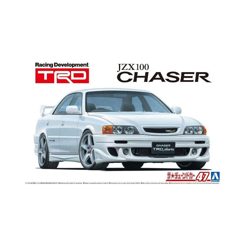 Aoshima: 1/24 TRD JZX100 Chaser '98 (Toyota) Scale Model Kit #47 Aoshima: 1/24 TRD JZX100 Chaser '98 (Toyota) Scale Model Kit #47