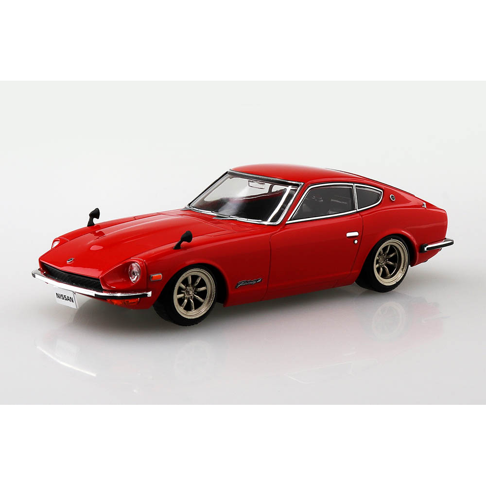 Aoshima: 1/32 The Snap Kit Nissan S30 Fairlady Z Custom Wheel (Red) Scale Model Kit #13-SP1