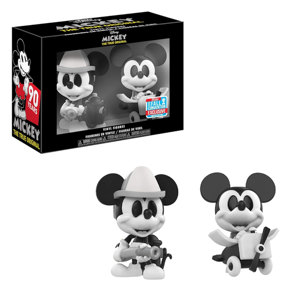 Funko: Disney - Firefighter and Plane Crazy Mickey Mouse 2-Pack Mini Vinyl Figure 2018 Fall Convention Exclusive [READ DESCRIPTION]