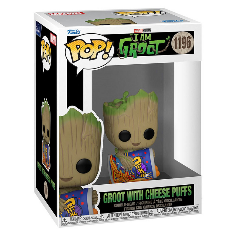 [PRE-ORDER] Funko POP! Marvel: I Am Groot - Groot with Cheese Puffs Vinyl Figure