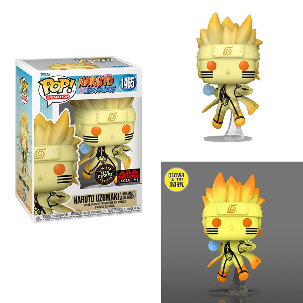 Funko POP! Naruto Shippuden - Naruto Uzumaki (Kurama Link Mode) Vinyl Figure #1465 AAA Anime Exclusive