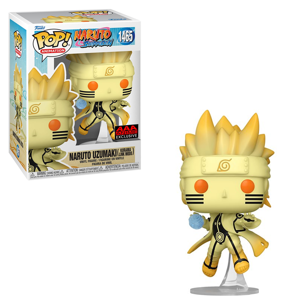 Funko POP! Naruto Shippuden - Naruto Uzumaki (Kurama Link Mode) Vinyl Figure #1465 AAA Anime Exclusive