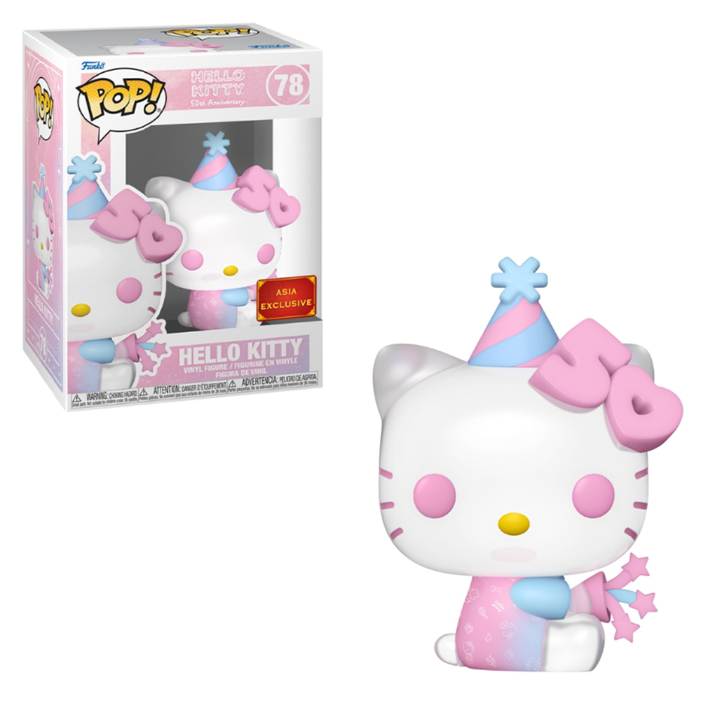 Funko POP! Sanrio: Hello Kitty 50th Anniversary Hello Kitty with Party Hat Vinyl Figure #78 Asia Pacific Exclusive