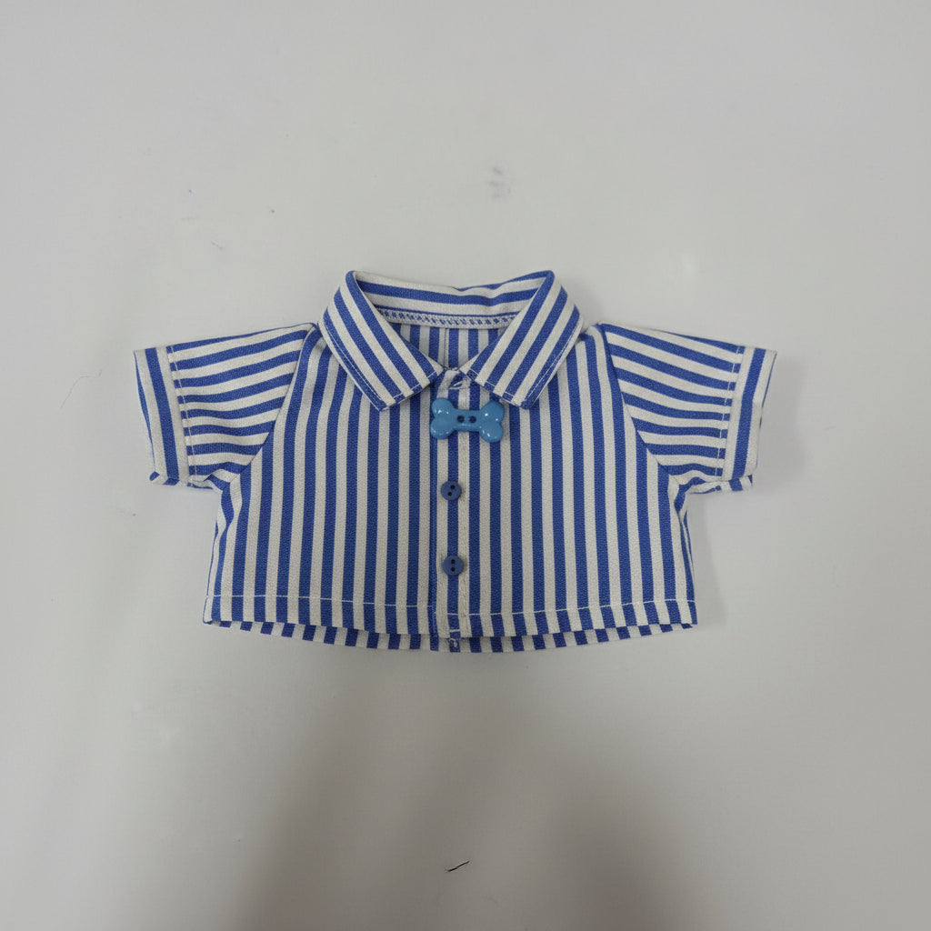 HereToy: WAKUKU Big Star Series Doll Outfit (Relaxed-fit blue striped set)