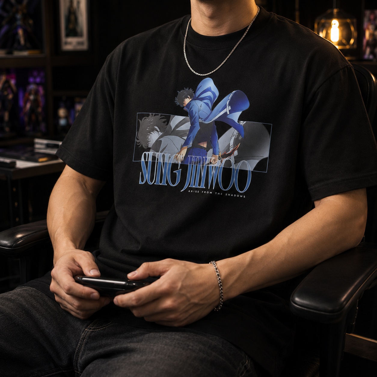 Shumi x Solo Leveling: Sung Jinwoo Heavyweight T-Shirt