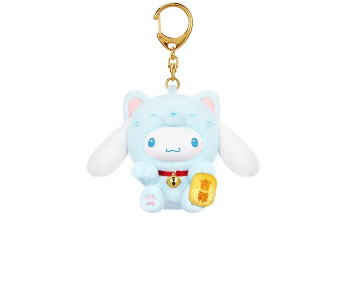 TOPTOY: Sanrio Characters Lucky Cat Series Plush Keychain - 1 Blind Box