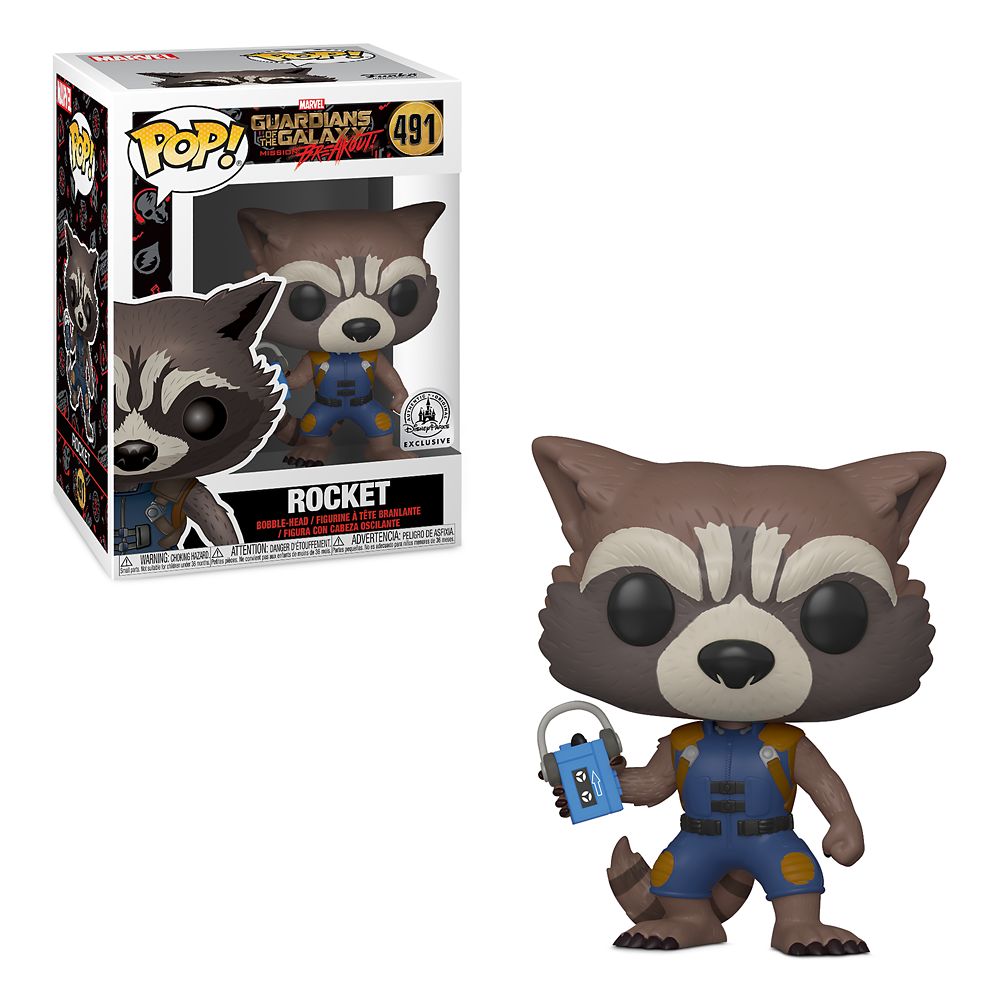 FU40675 Funko POP! Guardians of the Galaxy - Rocket Vinyl Figure #491 Disney Parks Exclusive (NOT 100% MINT)