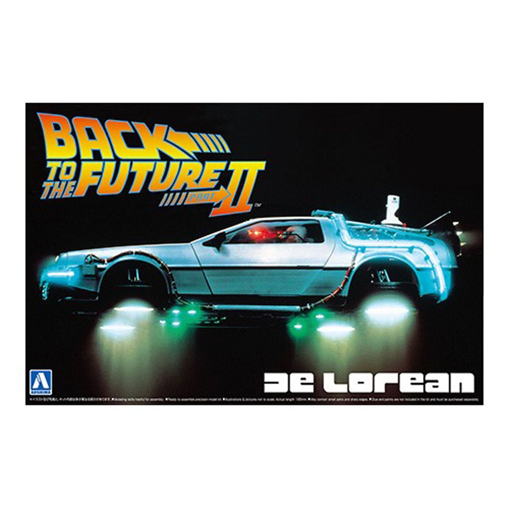 Aoshima Back to the Future Part II DeLorean 1 24 Scale Model Kit