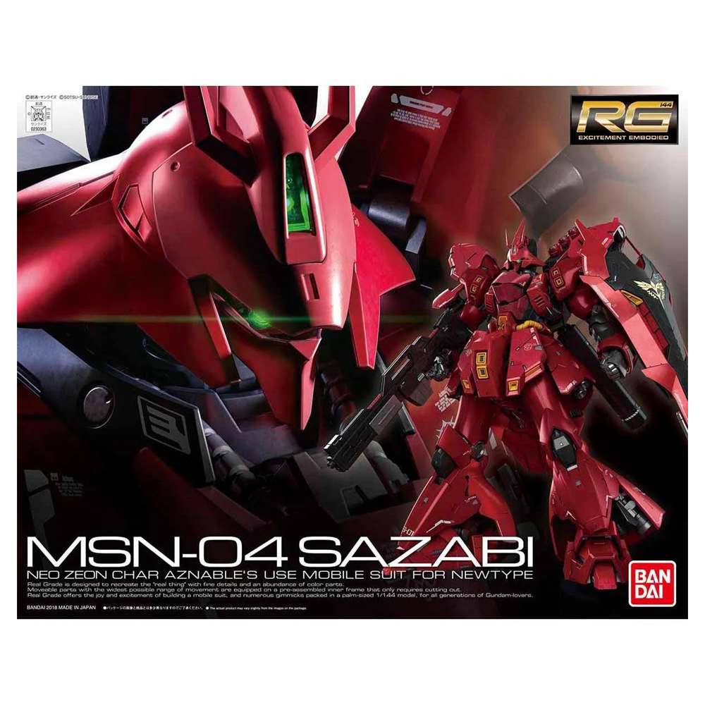 Bandai Spirits: Char's Counterattack - RG 1/144 MSN-04 Sazabi Model Ki