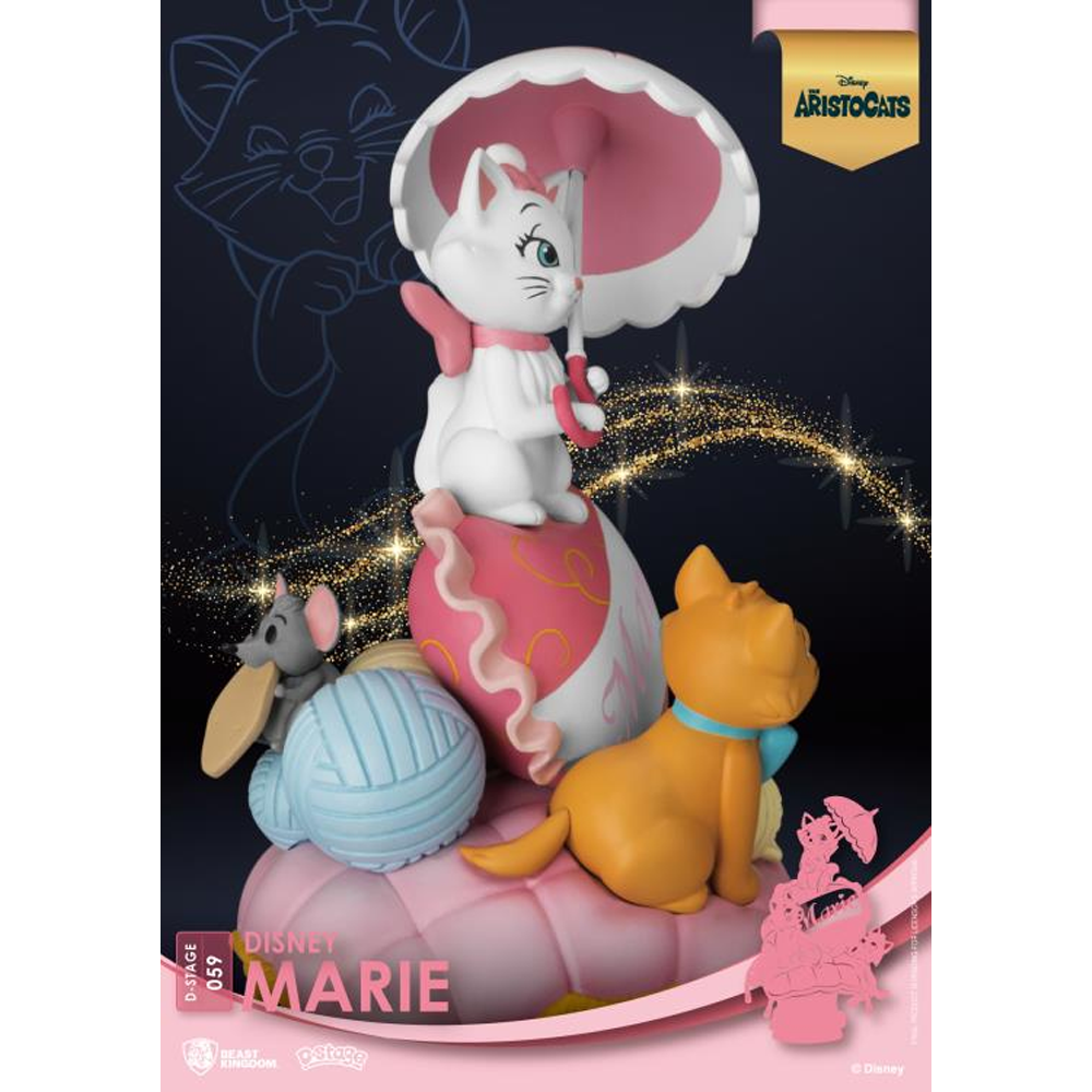 Beast Kingdom: Disney: The Aristocats Diorama Stage - Marie 6-Inch Statue DS-059