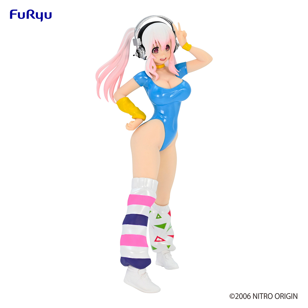 FuRyu: Nitroplus - Super Sonico (1980's Blue Another Color Ver.) Concept Figure