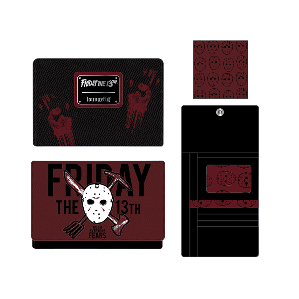 Loungefly: Friday the 13th Jason Mask Tri-Fold Wallet display picture 3