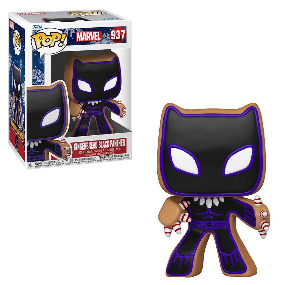 FU50662 Funko POP! Marvel Holiday - Gingerbread Black Panther Vinyl Figure #937
