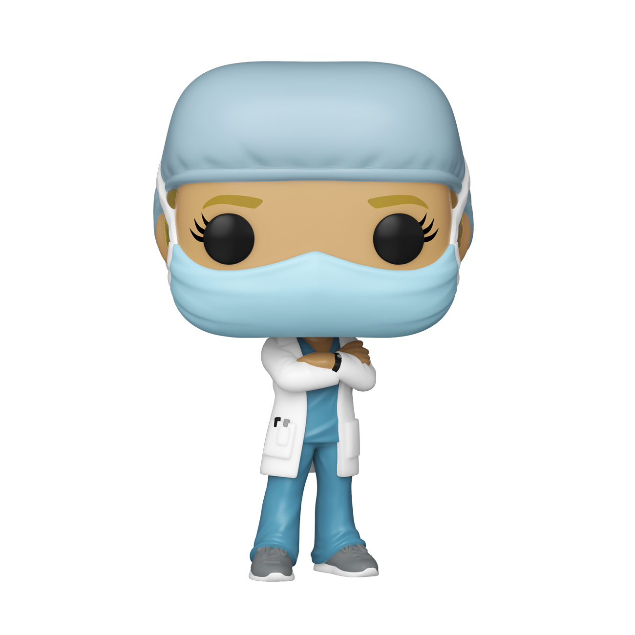 FU54047 Funko POP! Heroes: Front Line Workers - Female (Teal Scrub with Coat) Vinyl Figure