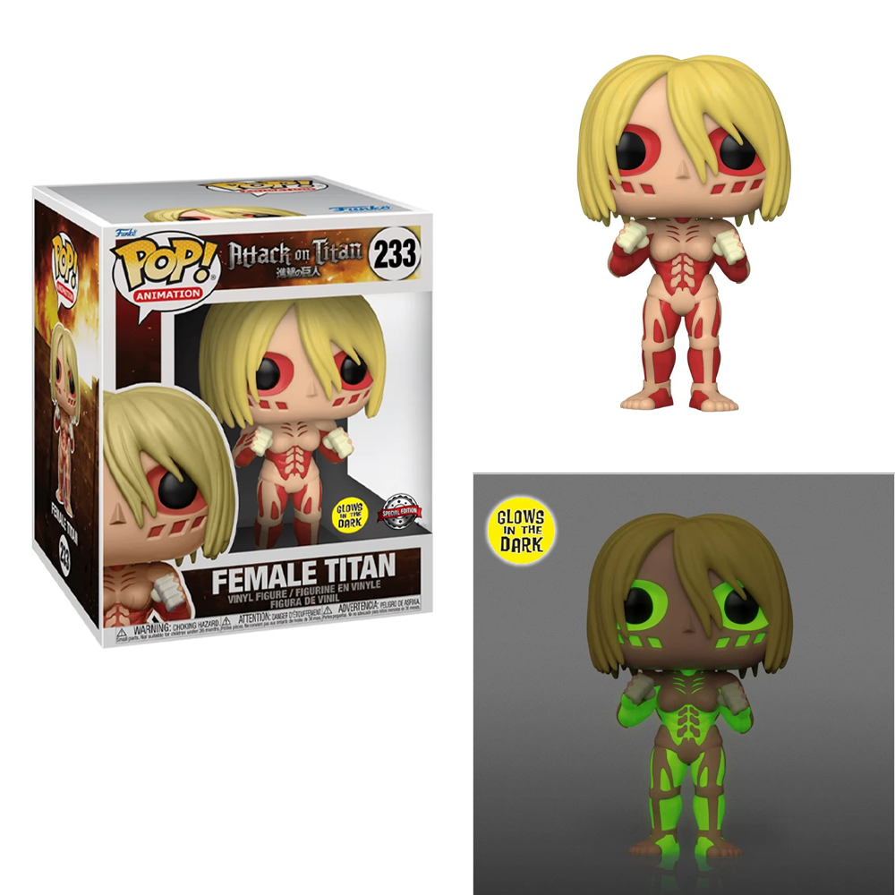 Funko POP! Deluxe: Attack on Titan - Female Titan (Glow in the Dark) 6-Inch Vinyl Figure #233 Special Edition Exclusive