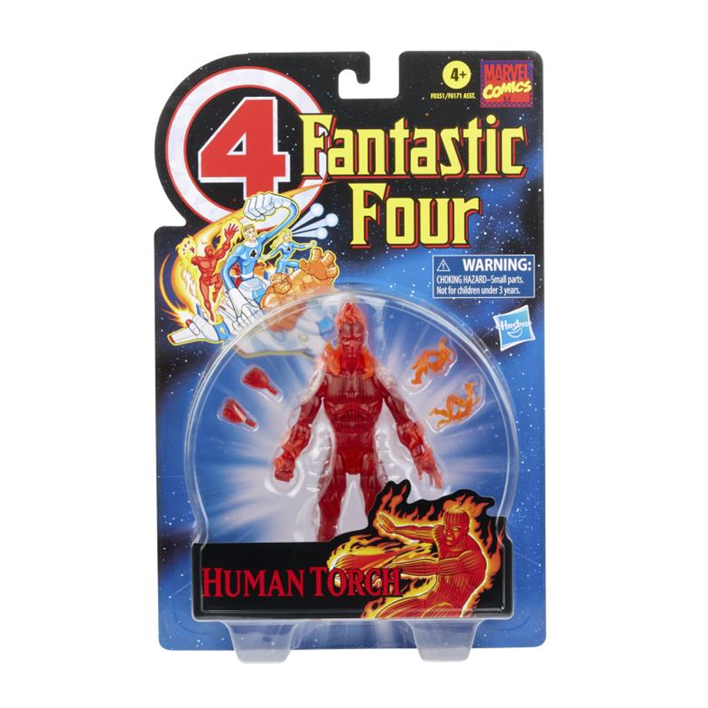 Retro Marvel Legends: Fantastic Four - Human Torch 6-Inch Action Figure