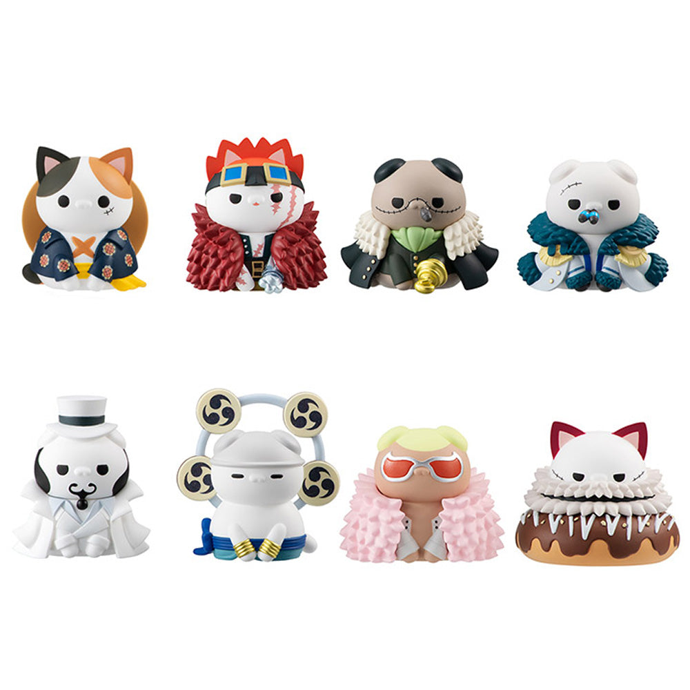 Megahouse Mega Cat Project: One Piece - Nyan Piece Nyaan! Luffy with Rivals Box of 8 Figures (With Gift)