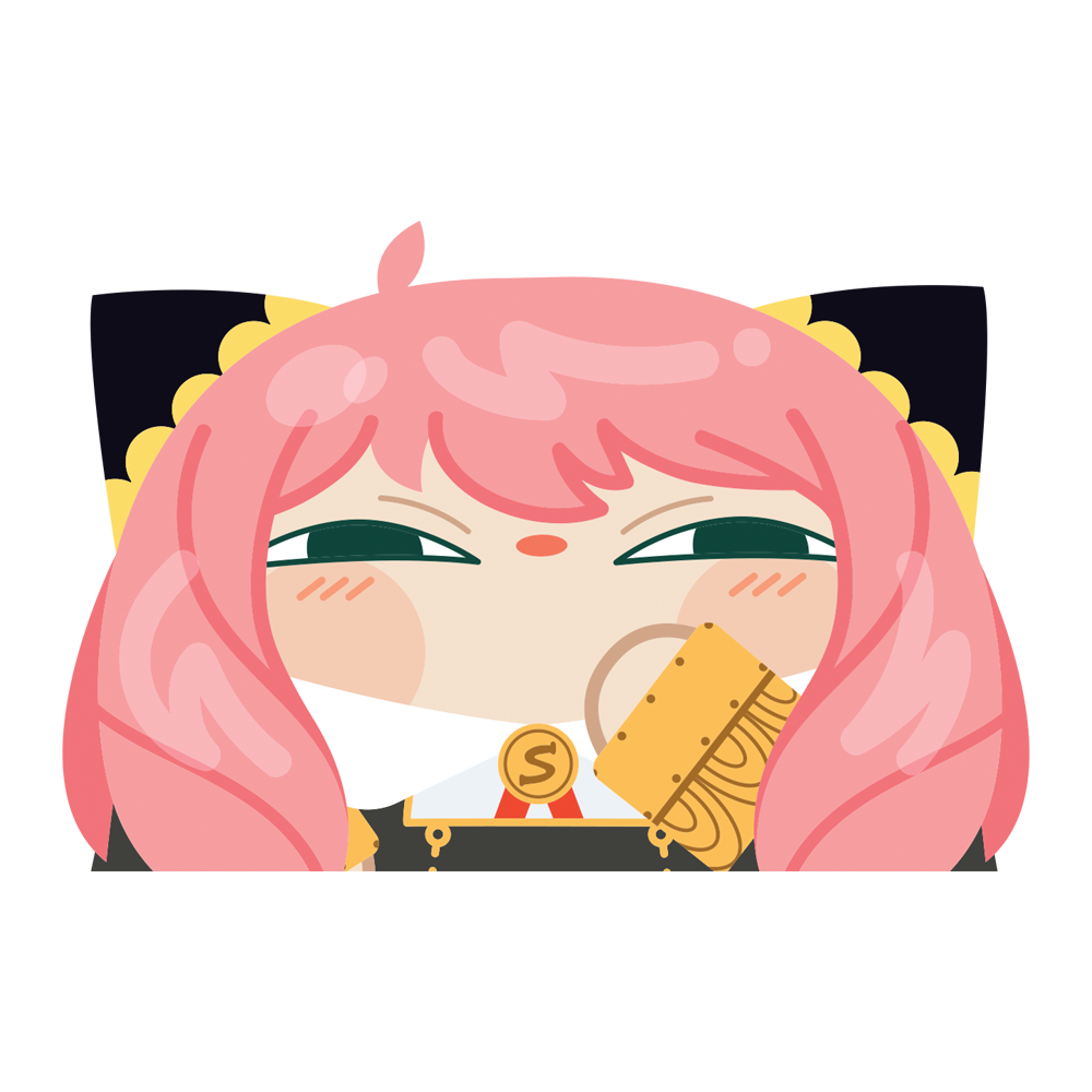Shumi Mascot: Spy x Family - Anya (Smug Face) Peeker Sticker