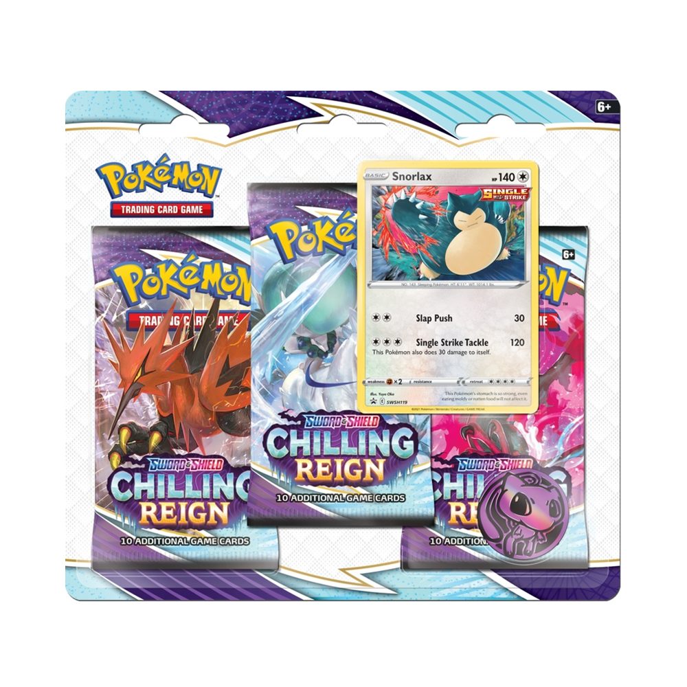 Pokemon Trading Card Game: Sword & Shield - Chilling Reign 3 Booster Blister Pack (Random Draw)