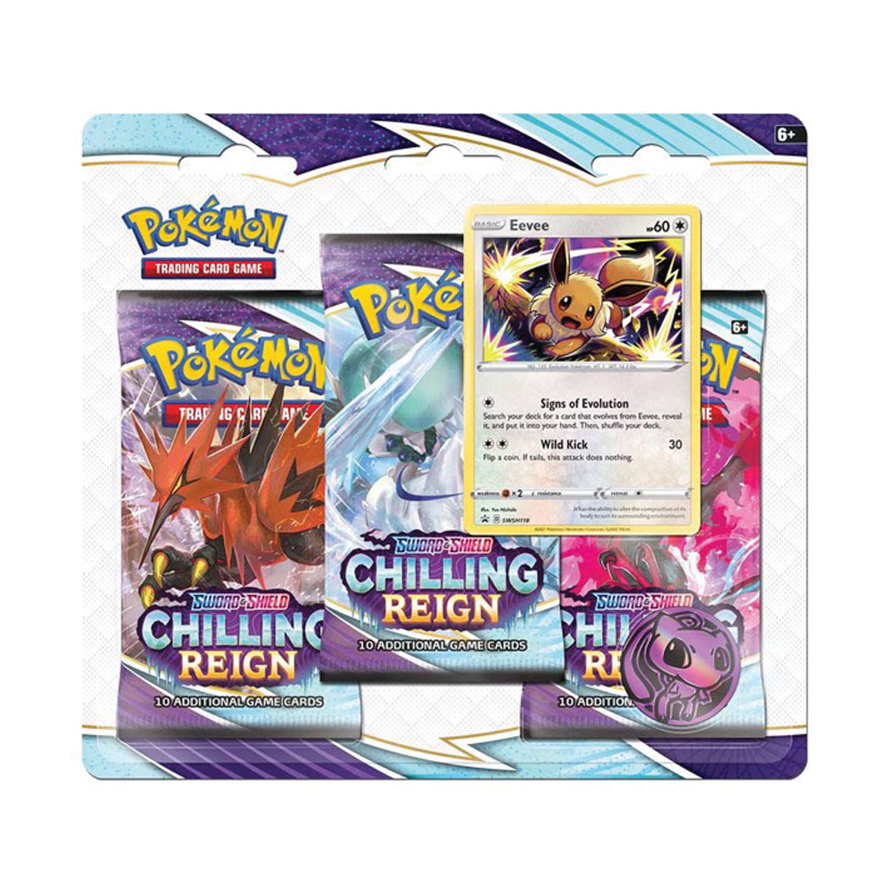 Pokemon Trading Card Game: Sword & Shield - Chilling Reign 3 Booster Blister Pack (Random Draw)