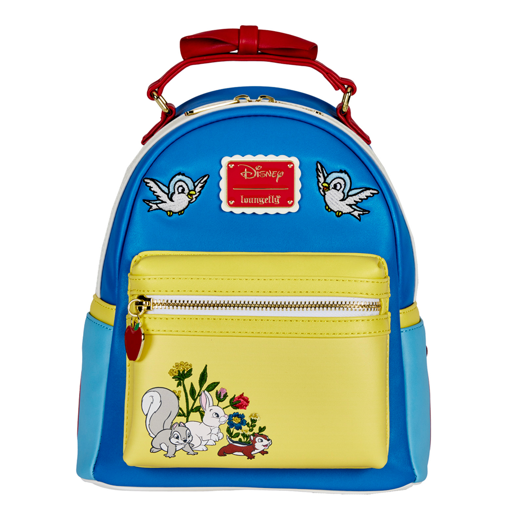 bow mini backpack Loungefly: Disney Snow White Cosplay Bow Handle Mini Backpack
