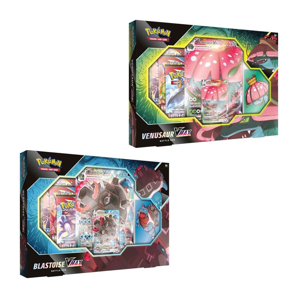 Pokemon Trading Card Game: Venusaur/Blastoise VMAX Battle Box (Random Draw)