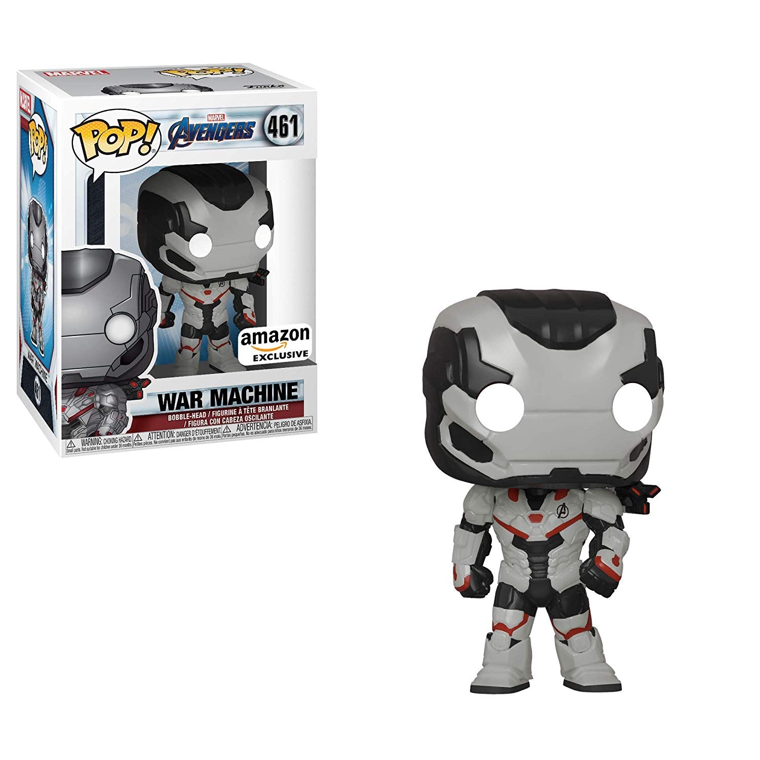 FU36663 Funko POP! Avengers Endgame - War Machine (Team Suit) Vinyl Figure #461 Amazon Exclusive (NOT 100% MINT)