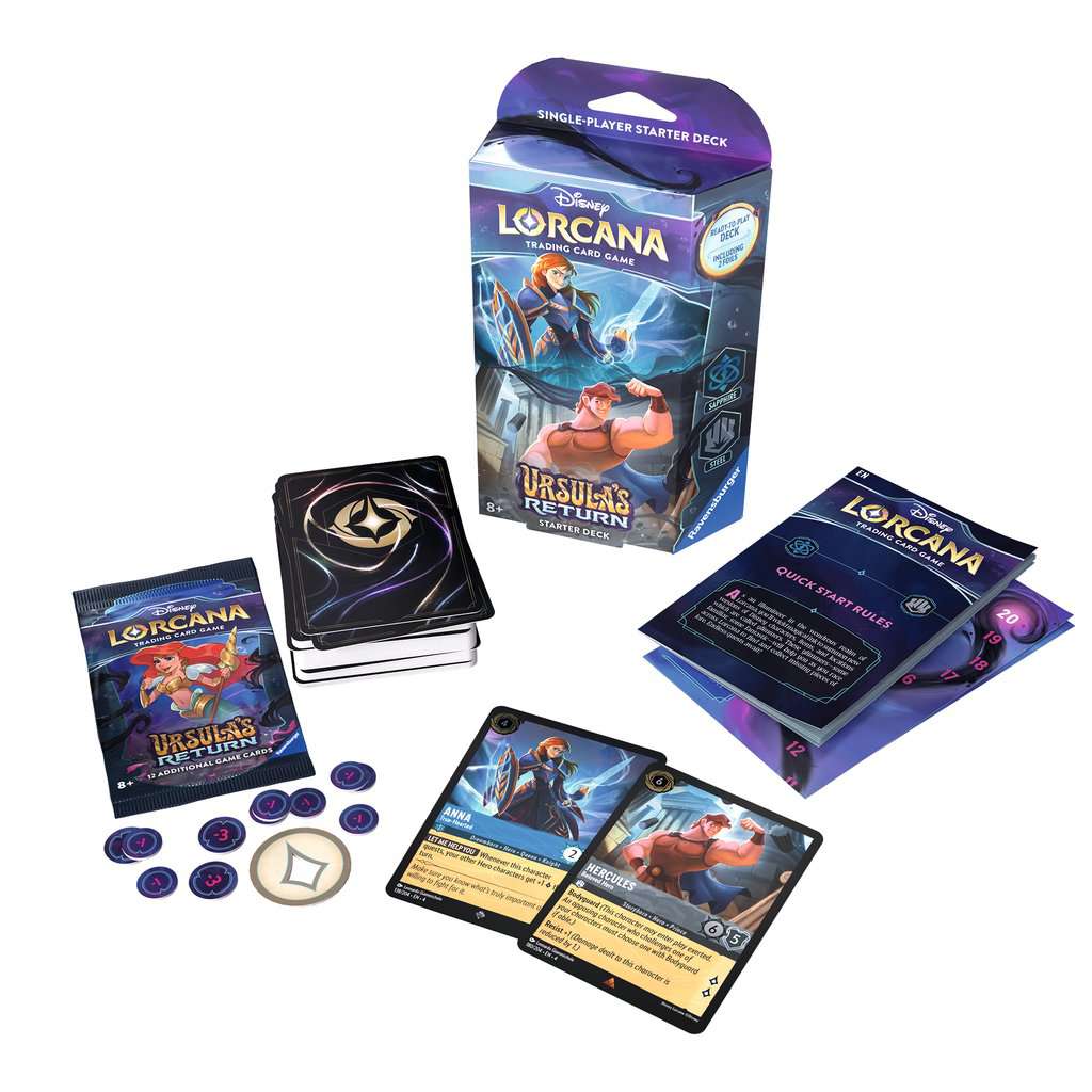 Disney Lorcana TCG: Ursula's Return Sapphire & Steel Starter Deck Disney Lorcana TCG: Ursula's Return Sapphire & Steel Starter Deck