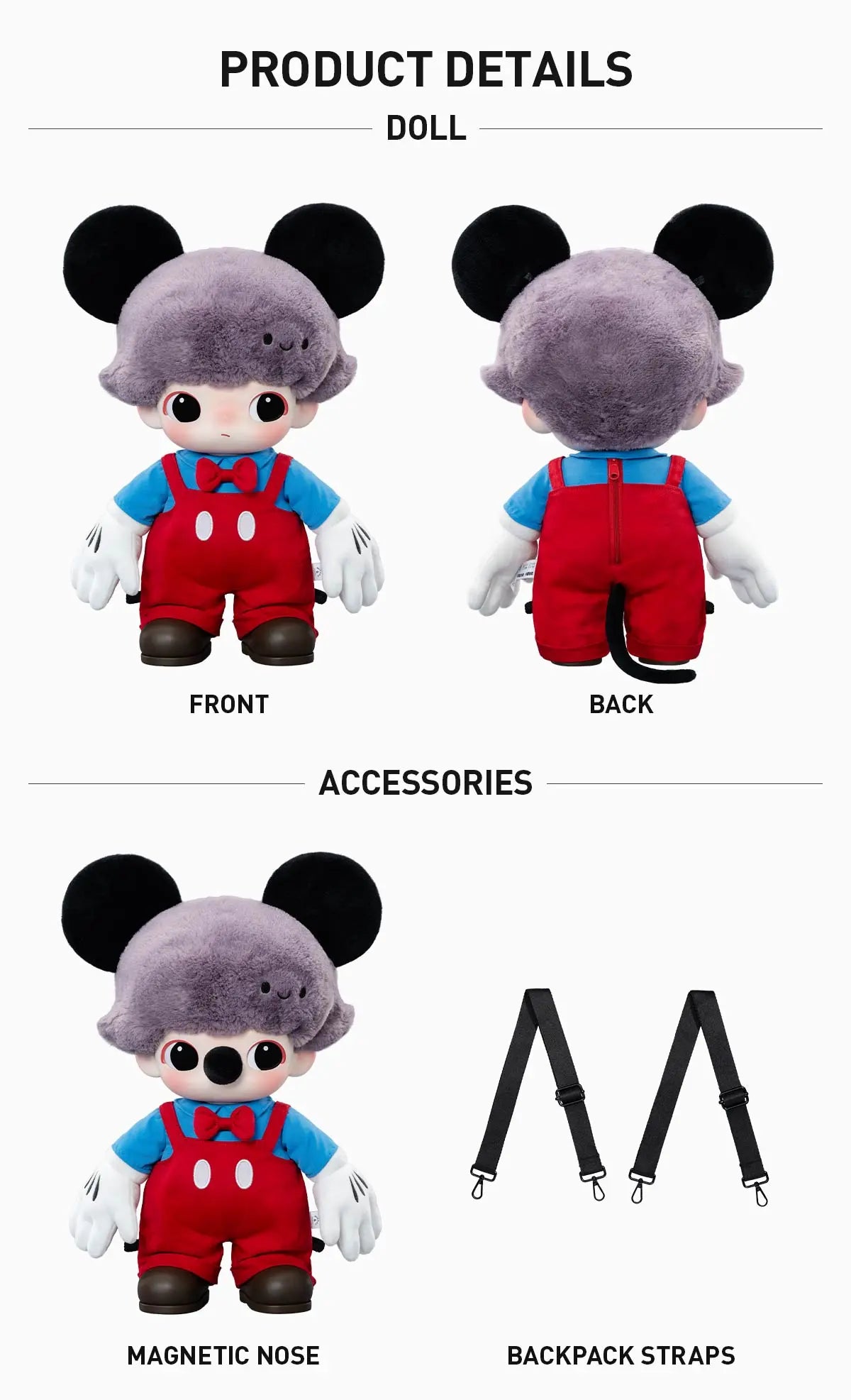 DIMOO WORLD × DISNEYミッキー ぬいぐるみバッグ DIMOO × WORLD 0