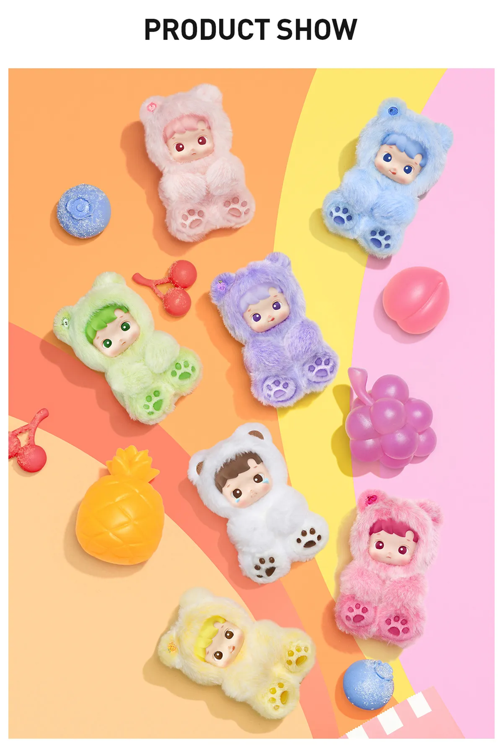 POP MART: HACIPUPU Gummy Bear Fruity Flavor Series Vinyl Plush - 1 Bli POP MART: HACIPUPU Gummy Bear Fruity Flavor Series Vinyl Plush - 1 Bli