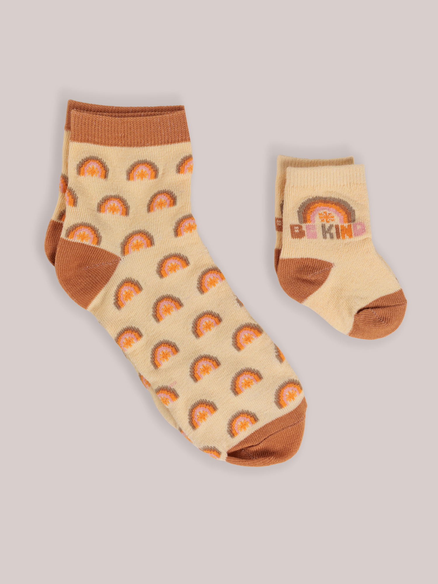 Mama & Me Matching Socks Set - Be Kind Rainbows