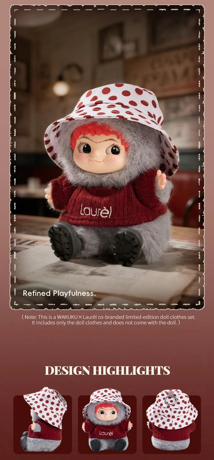 HereToy: WAKUKU x Laurèl Rèl ly Doll Outfit (Red ver.)