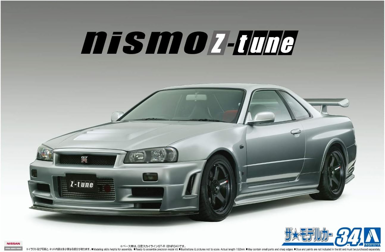 Aoshima: 1/24 NISMO BNR34 SKYLINE GT-R Z-tune '04 Scale Model Kit #34