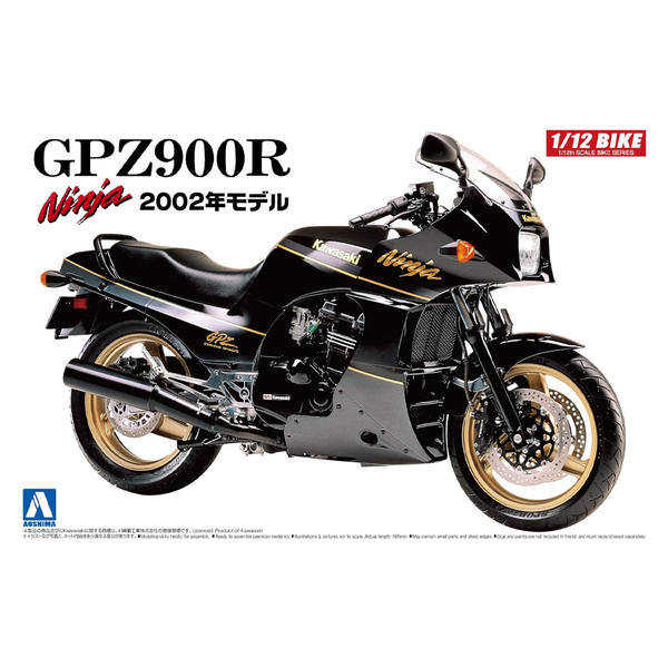 Aoshima: 1/12 Kawasaki GPz900R Ninja '02 Model (Kawasaki) Scale Model Kit #5