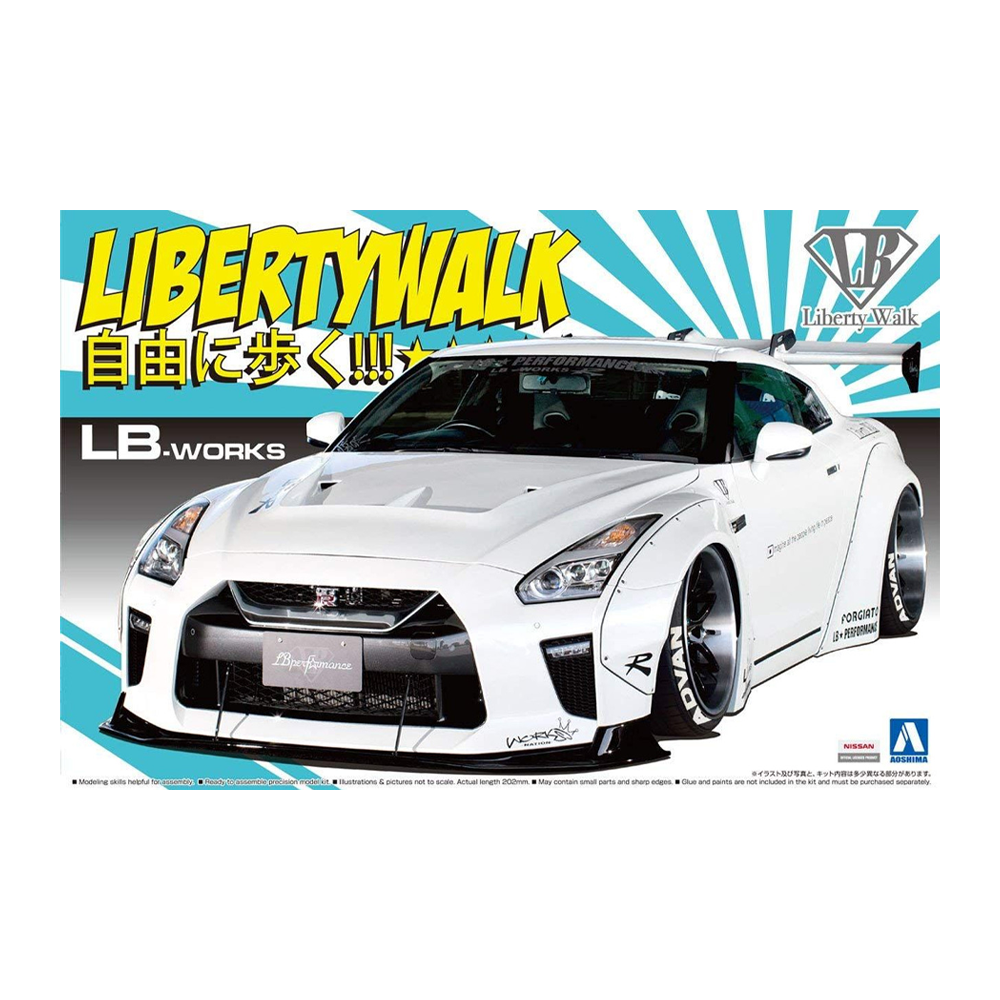 Aoshima: 1/24 LB-Works R35 GT-R Type 1.5 Scale Model Kit #11