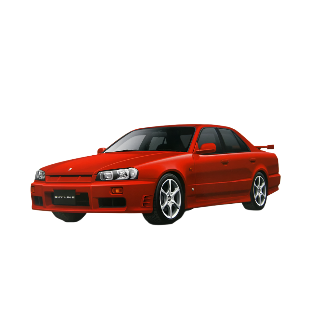 Aoshima: 1/24 NISSAN ER34 SKYLINE 25GT-X TURBO '98 Scale Model Kit #98