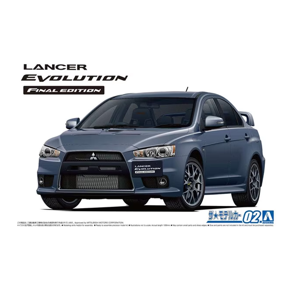 Aoshima: 1/24 Mitsubishi CZ4A Lancer Evolution X Final Edition '15 Scale Model Kit #02