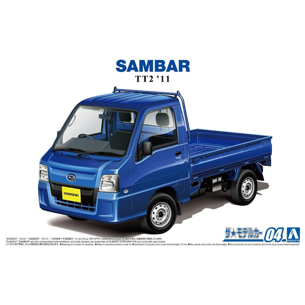 Aoshima: 1/24 Subaru TT2 Sambar WR Blue Limited Scale Model Kit #4