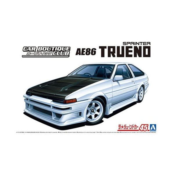 Aoshima: 1/24 Car Boutique Club AE86 Sprinter Trueno '85 (Toyota) Scale Model Kit #45