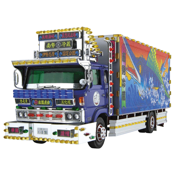 Aoshima: 1/32 Decoration Truck Nansei Reizo (4T Refrigerated) Special Liner Scale Model Kit #53